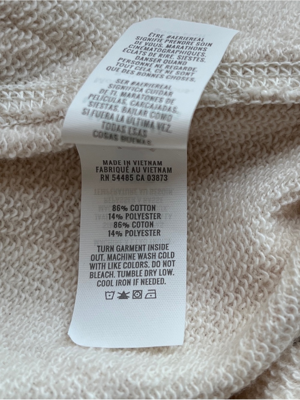NEW aerie Cream Drawstring Women’s Loungewear Joggers Size S - Picture 7 of 7